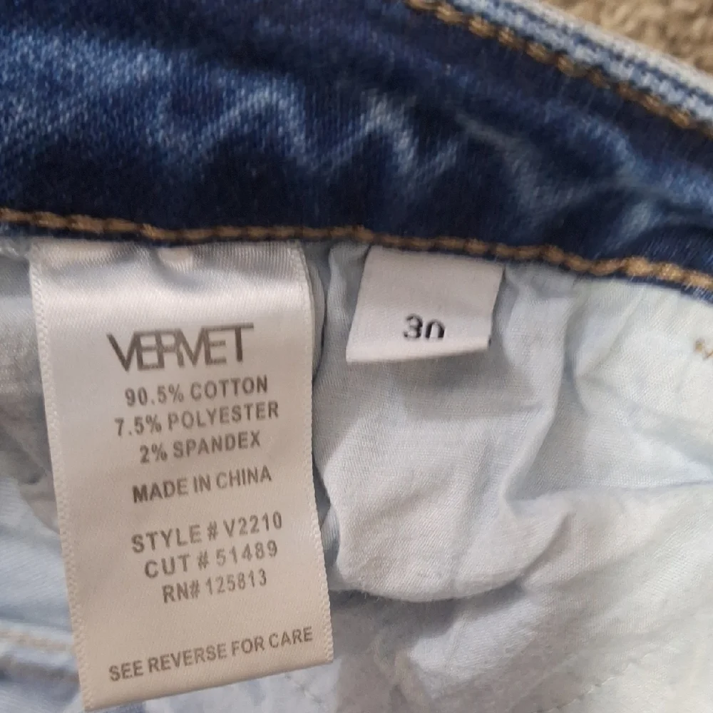 Vervet Los Angeles Trendy Light Blue Distressed Ankle Jeans-30 - Picture 6 of 7